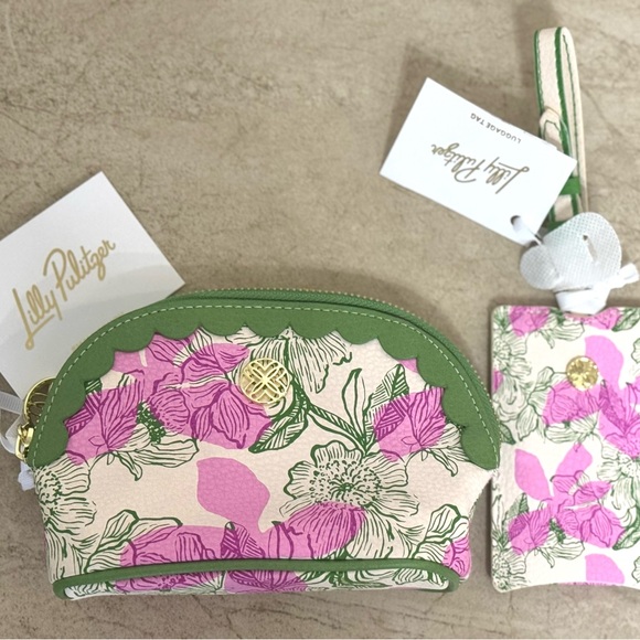 Lilly Pulitzer Sunset Shadows Luggage Tag and Sunset Shadows Small Pouch - Picture 9 of 14